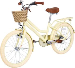 Bicicletta Cruiser da Città per Ragazza da 20"/24" Pollici per Giovani di 7-10 Anni/Oltre 10 Anni con Cestino in Vimini e Portapacchi Posteriore - Product Image 1