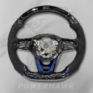 Volant sport sur mesure en alcantara et fibre de carbone pour VW <span class=keywords><strong>Volkswagen</strong></span> Golf MK6 MK7 MK8 GTI Polo Passat Tiguan Jetta Arteon - Product Image 1