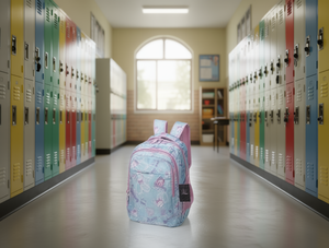 Mochila Escolar de 15 Pulgadas, Ligera, con Diseño Floral, Cierre de Cremallera, Unisex, Material de Poliéster - Product Image 2