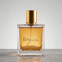 Bouteilles de parfum en verre transparentes carrées en stock d'usine OEM ODM, 30 ml, 50 ml, 100 ml, flacons de parfum vides avec emballage pour hommes
