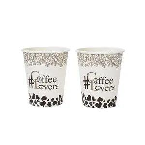 China Grootste Fabrikant Wegwerp Logo Cup Hot Pla Koffie 6Oz 8Oz Papieren Bekers Met Logo Papier Koffie