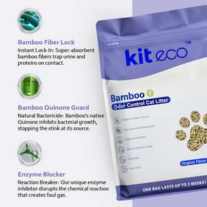 Lettiera per Gatti in Bambù Naturale Senza Polvere Super Agglomerante Controllo Odori Ecologica Biodegradabile Sicura per Animali Domestici Lavabile nel WC Altamente Assorbente - Product Image 2