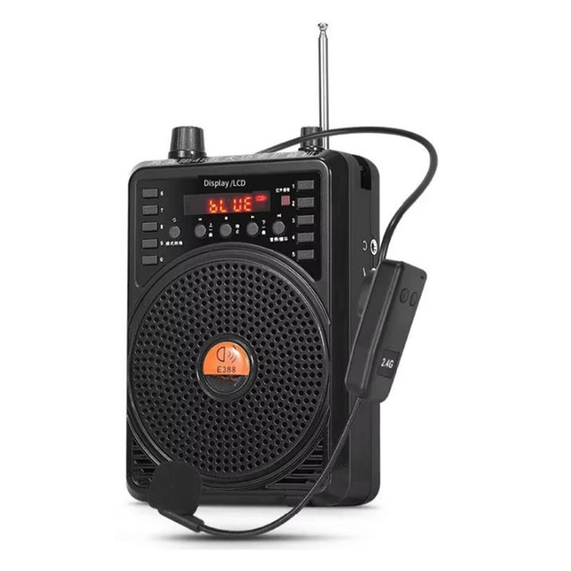 48W 2.4G Wireless/Wired Teacher Microphone Speaker Classroom Amplifier Speaker Tour Guide Amplifier TF Card USB