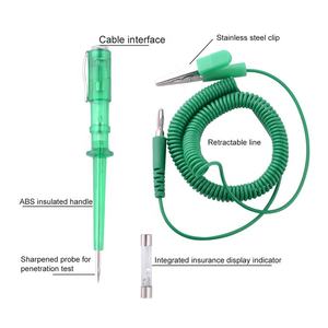 Auto Lâmpada de Cobre Detector de Tensão Volt Medidor Sonda de Teste Lápis DC 6V 12V 24V Circuito da Luz Do Carro pen Tester - Product Image 2