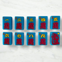 Set Ubin Mahjong Akrilik Ramah Lingkungan 160 Buah Premium untuk Koleksi, Hadiah untuk Wanita, Ibu, Ulang Tahun, Natal, Pesta Rumah, Permainan Klub