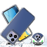 Étui de téléphone portable transparent 3 en 1, coque antichoc à 4 coins pour ZTE Blade A56 Pro A35e V70 Max V70 A55 A35