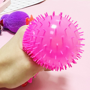 Jouet anti-stress lumineux en TPR souple en forme de poussin, balle rebondissante clignotante pour enfants, cadeaux - Product Image 3