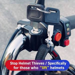 Antivol de casque pour moto électrique et scooter à batterie – Gadget antivol en alliage de zinc avec crochet dédié pour une fixation sécurisée - Product Image 3