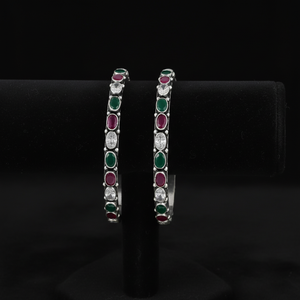 <b>Vintage</b> Inspired 925 Silver Necklace & Earring Set for Women Classic Festive Jewelry with Natural Crystal - Product Image 2