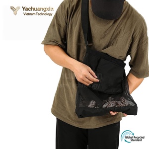 Bolso de hombro de malla para exteriores con bolsillo sólido para recolección de setas, almacenamiento para acampar, bolsa de red plegable de gran capacidad - Product Image 2