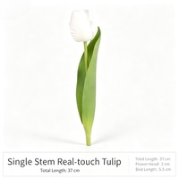 Bouquet de tulipes artificielles en PU, écologique, de haute qualité, décoration pour la maison et les mariages