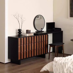 <b>Dressing</b> <b>Table</b> And Chest Of Drawers Combined 1.2m Wooden Makeup Vanity With Mirror For <b>Bedroom</b> Modern Minimalist Design - Product Image 2