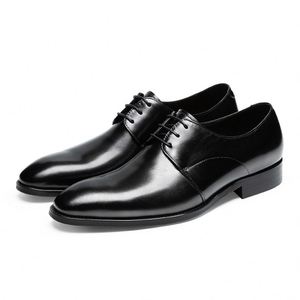 Zapatos de Vestir Oxford Hechos a Mano para Hombre, Formales, de Cuero, Ligeros, Antideslizantes, con Punta en Pico, para Oficina y Carrera Profesional, Entrega en 48 Horas, Transpirables - Product Image 3