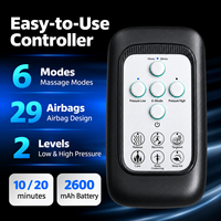 Masseur de jambes à compression d'air à 3 canaux avec 29 airbags, 6 modes, double pression, pour bottes, pieds, mollets, cuisses, approuvé CE FCC RoHS