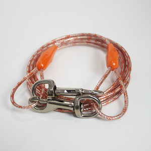 Penjualan langsung pabrik besi lembut tahan lama modis kabel baja berlapis PVC tali hewan peliharaan berjalan anjing - Product Image 1