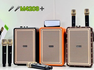 Máy Hát Cho Karaoke Màu Xanh Răng Powered Cổ Điển Loa Di Động Ngoài Trời 35W Karaoke Loa Với 2 Mic <span class=keywords><strong>Philippines</strong></span> - Product Image 3