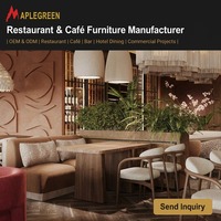 Ensemble de mobilier de restaurant en cuir et bois sur mesure, sièges de banquettes modernes, table et chaises de salle à manger commerciales, café, boutique de café, hôtel