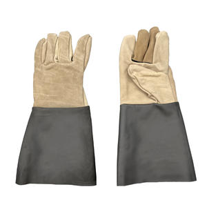 ถุงมือเชื่อมหนังวัว ป้องกันได้ยาวนานขึ้น สำหรับการเชื่อมแบบสติ๊ก ป้องกันการกระเด็นของโลหะหลอม - Product Image 1