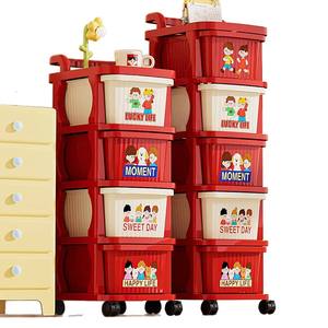 Carrito de Almacenamiento <span class=keywords><strong>con</strong></span> <span class=keywords><strong>Ruedas</strong></span> y Cajones, Organizador Móvil de Múltiples Niveles para Sala de Estar, Dormitorio y Oficina - Product Image 5