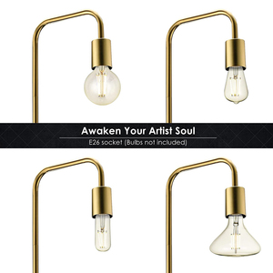 Đơn giản chỉ cần đứng ánh sáng ấm áp E27/E26 Bóng đèn trang trí công nghiệp Kim Loại Cơ sở khách sạn dẫn đèn sàn cho phòng khách - Product Image 3