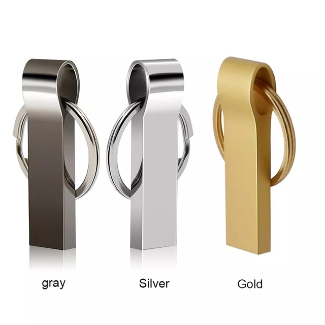 High Speed Waterproof Custom Logo Mini Metal USB Flash Drive 4GB 8GB 16GB 32GB Pendrive With Keychain
