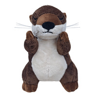 Vente en gros de poupée loutre super douce et mignonne aux yeux fermés poupée loutre de prière jouet en peluche mignonne loutre de mer animal en peluche poupée de dessin animé