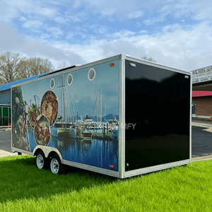 Remorque à café, Food Truck, Cuisine mobile, Remorque de restauration rapide, Camion de service commercial avec fenêtre de service, Remorque de concession - Product Image 2