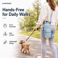 Porte-sacs à déjections canines et félines portable et étanche, porte-bouteille d'eau isotherme intégré, sac à dos pour la marche et la randonnée en extérieur