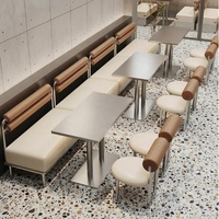 Simplicity OEM ODM Mobilier de restauration durable pour restaurants commerciaux, ensemble table et chaises de restauration rapide en acier inoxydable