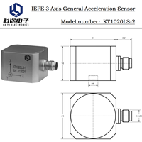 Accéléromètre piézoélectrique IEPE ±25g, capteur d'accélération de vibration triaxiale ICP, transducteur de surveillance de machines industrielles