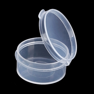 Round Clear Plastic Box Dispensing Tool Parts Storage Box Medicine Sample Small Round Box With Lid