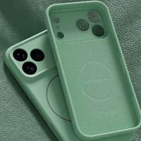 Coque de protection légère en silicone liquide magnétique fin et mat au design épuré pour iPhone 17 Pro Max