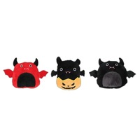 Peluche de chat d'Halloween, jouet interactif en peluche douce pour chat, motif citrouille démoniaque, avec herbe à chat, pour chats d'intérieur et chatons
