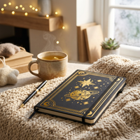 Coffret Cadeau Journal Céleste Personnalisé A5 à Couverture Rigide de Haute Qualité pour une Écriture Fluide avec Stylos Assortis - Coffret Cadeau Beauté