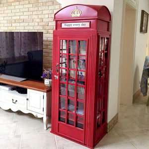 Cabine téléphonique londonienne en métal rouge insonorisée pour extérieur, à prix avantageux, pour accessoires de décoration de bureau - Product Image 3