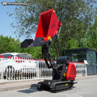 Vente d'usine Mini chargeuse sur chenilles Mini tombereaux hydrauliques chinois Mini tombereau de 800 kg