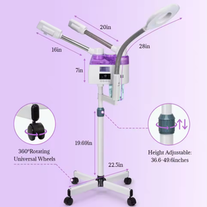 ZZ Beautycold <b>3</b>-in-<b>1</b> Beauty Instrument Hot Cold Light Steamer for Spa Salon Use Silica LED Pore Replenishing Water Turn System - Product Image 3