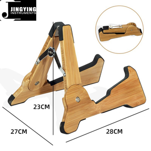 Soportes para guitarra 2024, venta al por mayor, soportes portátiles plegables para guitarra de bambú para bajo acústico <span class=keywords><strong>y</strong></span> eléctrico, ukelele <span class=keywords><strong>y</strong></span> violín - Product Image 3