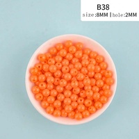 Perles rondes en plastique ABS rose pâle style Balletcore pour la fabrication de bijoux DIY, fournitures pour stylos à perles, lot