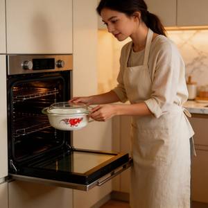 Casserole décorative en verre <span class=keywords><strong>opale</strong></span> HARVIT contemporaine et écologique avec couvercle pour importateurs - Product Image 2