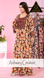 Vestido Kaftan Estampado 100% Algodón para Mujer, Ropa Musulmana Tradicional, Vestido Largo Cómodo, Colección Boutique OEM - Product Image 2
