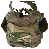 Sac à dos tactique en Nylon Cordura avec système Molle, housse de casque imperméable à fermeture éclair détachable, porte-plaque d'hydratation et plaque assortie pour gilet tactique