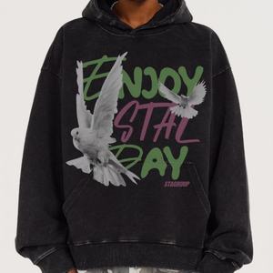 Sudadera con Capucha Estampada, Lavada y Desgastada, Personalizada, Unisex - Product Image 1