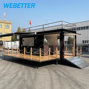 WEBETTER Commercial Mobile Juice Bar Food Trailer Food Caravan Double Decker Food Truck Fully Equipped Restaurant