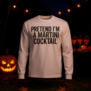 Camiseta de manga larga de Halloween con estampado de "Pretend I'm A Martini Cocktail" - Product Image 3