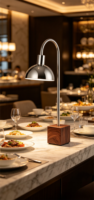 Chauffe-plat automatique en acier inoxydable CE 275W avec contrôle de température 50 à 70°C, haute efficacité énergétique, pour hôtels, avec lampe chauffante