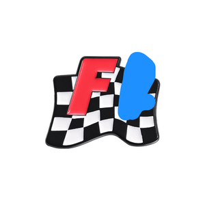 เข็มกลัดรูปธงลายสก็อตรูปการ์ตูนสีดำและสีขาวสำหรับผู้ที่ชื่นชอบการแข่ง - Product Image 4