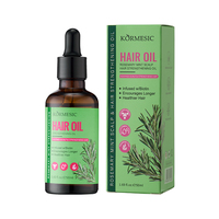 KORMESIC 50ml Serum Label Pribadi Pelurus Rambut Minyak Rosemary Mint untuk Memperkuat Kulit Kepala dan Rambut