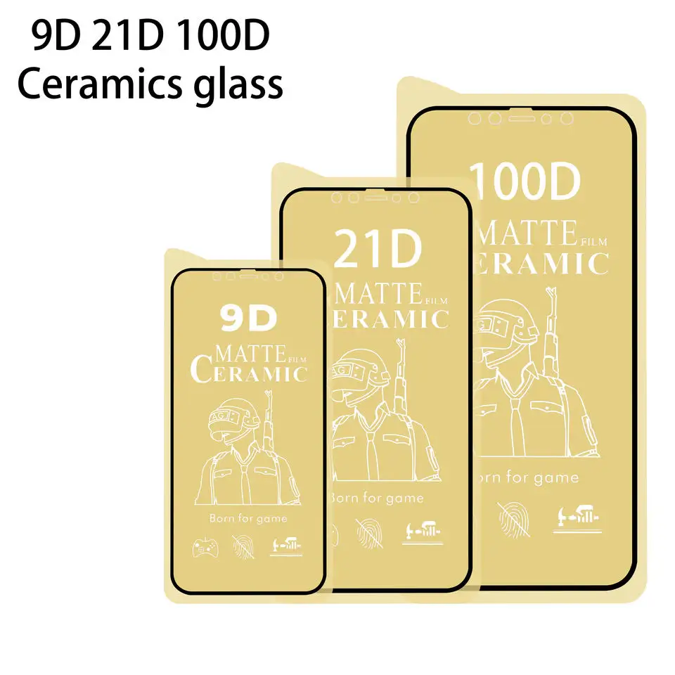 2022 HD 21D mat anti-éblouissement 9D anti-choc céramique 100D film de protection d'écran pour OPPO