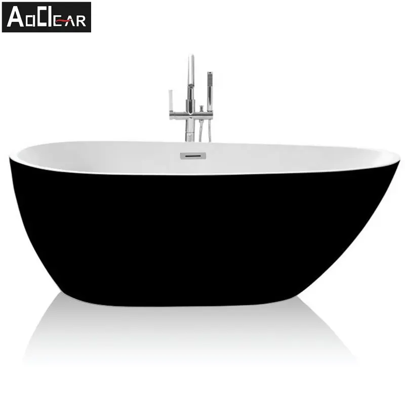 Manufacturer Bathtub High Quality Bathroom White Big Standalone Bathtubs Acrylic Deep Soaking Freestanding Bath Tubs Bathtubs